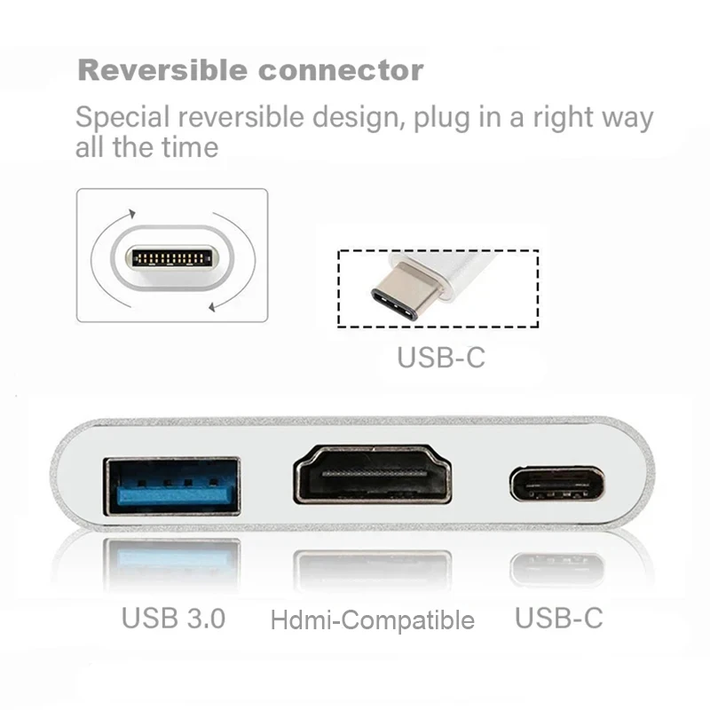 3 IN 1 USB PD HDMI Docking Sta - огляд і ціна Docking Station Usb C