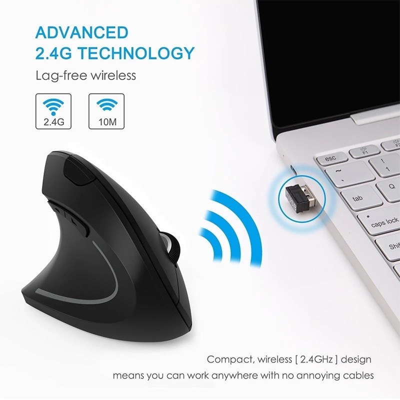 2.4G Vertical Wireless Ergonom - огляд і ціна Ergonomic Mouse Vertical