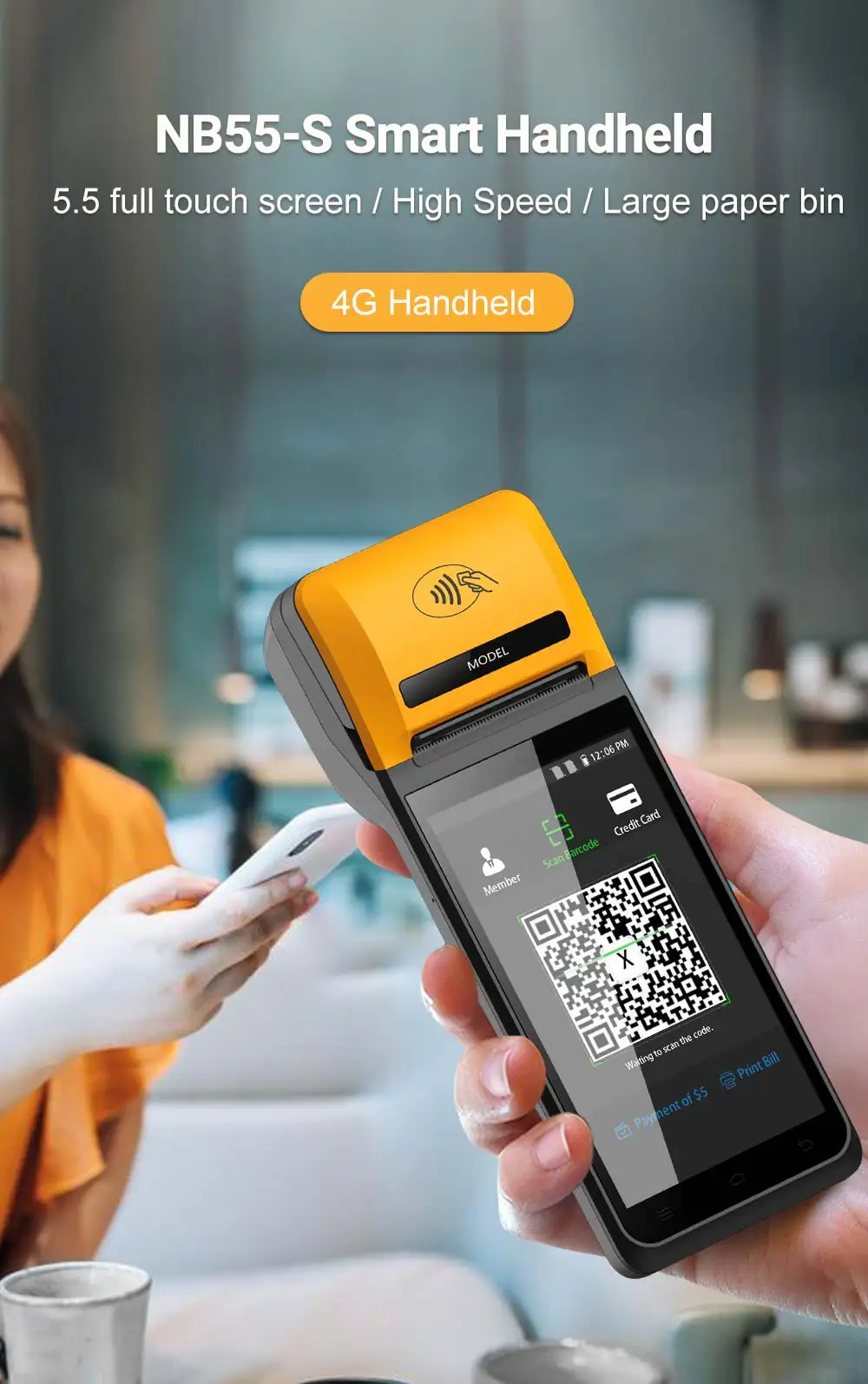 Mobile Payment Machine Portabl - огляд і ціна Pos Terminal Android