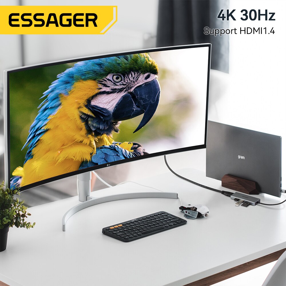 Essager 5 in 1 USB C HUB HDMI- - огляд і ціна Docking Station Usb C