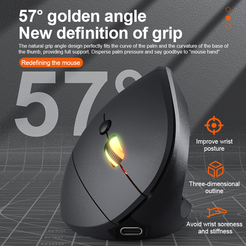 2.4G Bluetooth Wireless Vertic - огляд і ціна Ergonomic Mouse Vertical