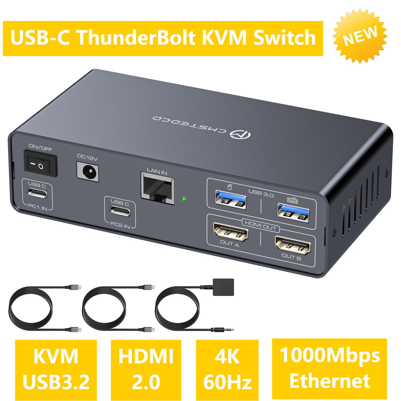 USB C KVM Switch 2 Monitors 2  - огляд і ціна Docking Station Usb C