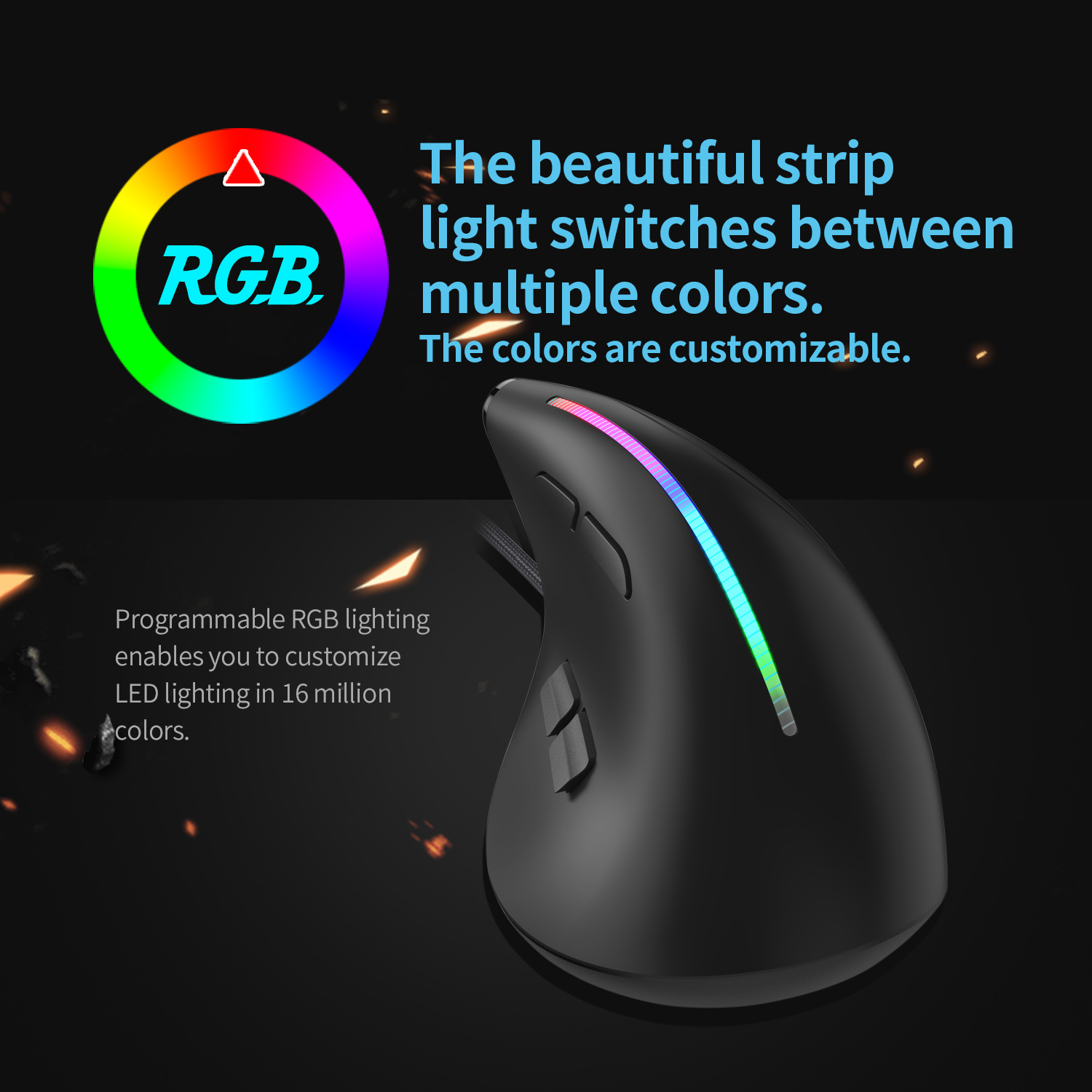 JOMAA Wired Gaming Mouse RGB V - огляд і ціна Ergonomic Mouse Vertical