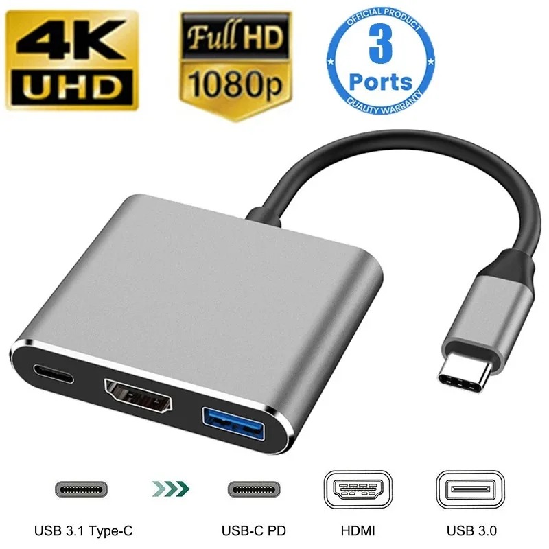 USB C HUB 3in1 Type C 3.0 to H - огляд і ціна Docking Station Usb C