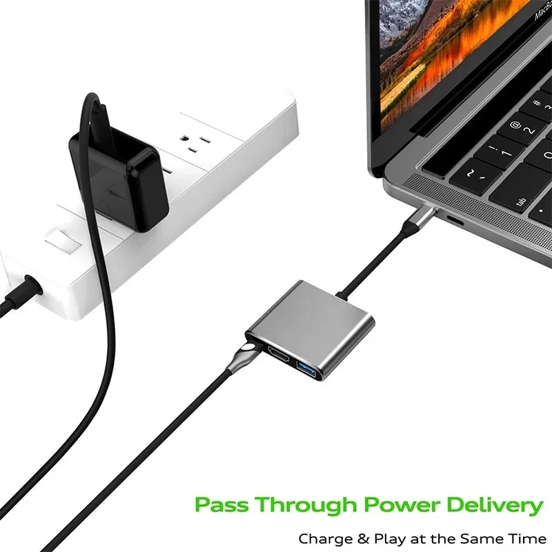 USB C HUB 3in1 Type C 3.0 to H - огляд і ціна Docking Station Usb C