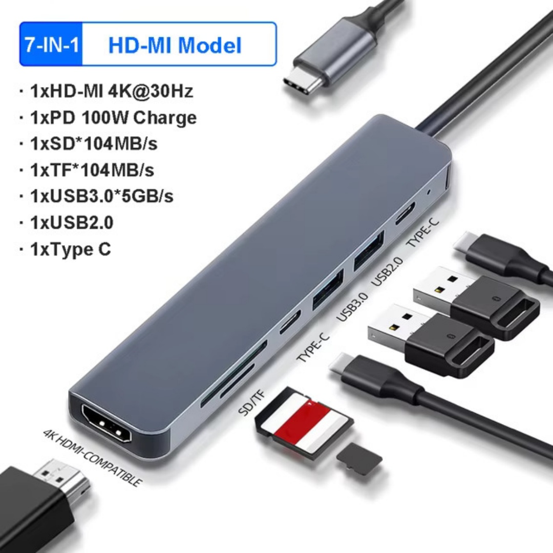 4/7/8/11in1 Docking Hub 4K USB - огляд і ціна Docking Station Usb C