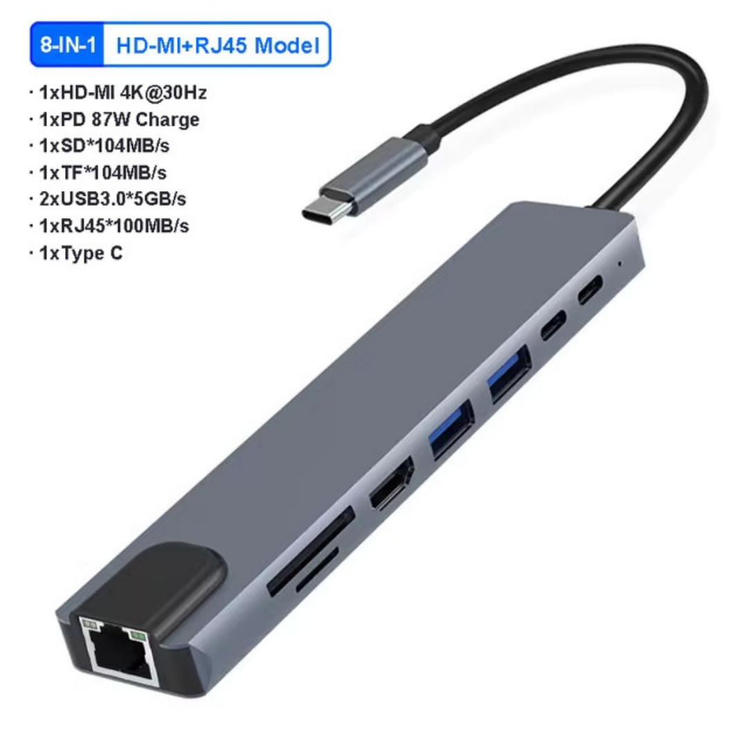 4/7/8/11in1 Docking Hub 4K USB - огляд і ціна Docking Station Usb C