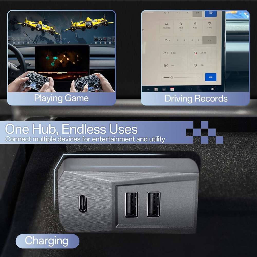 Plug and Play 4 Port Glovebox  - огляд і ціна Docking Station Usb C