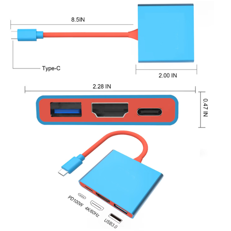 New 3 IN 1 Portable for Ninten - огляд і ціна Docking Station Usb C