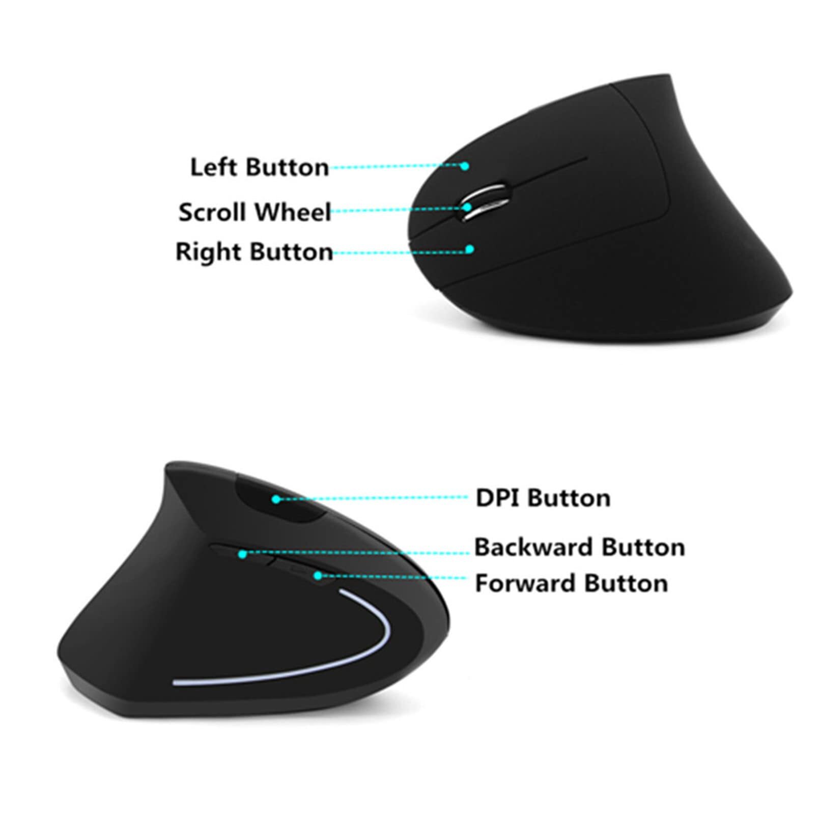 Left Hand Wired Wireless Verti - огляд і ціна Ergonomic Mouse Vertical