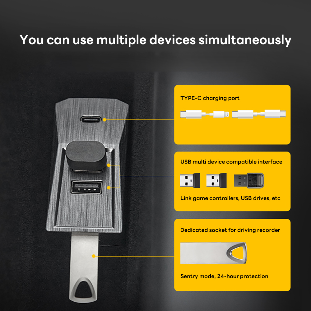 Glovebox USB Hub For Tesla New - огляд і ціна Docking Station Usb C